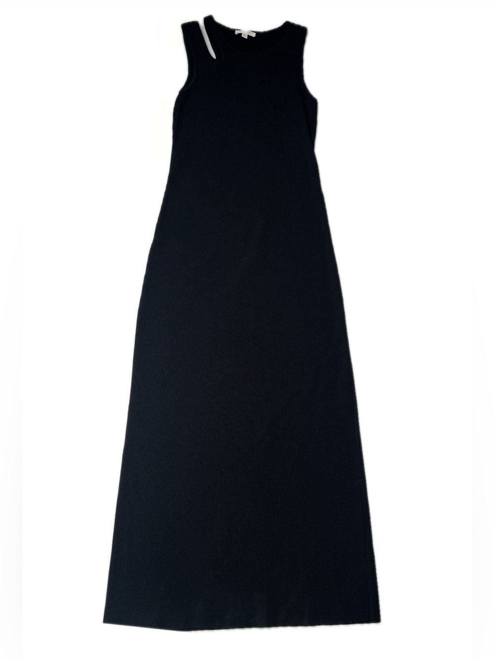 ALL: ROW Black Ribbed Maxi Tank Dress SIZE S